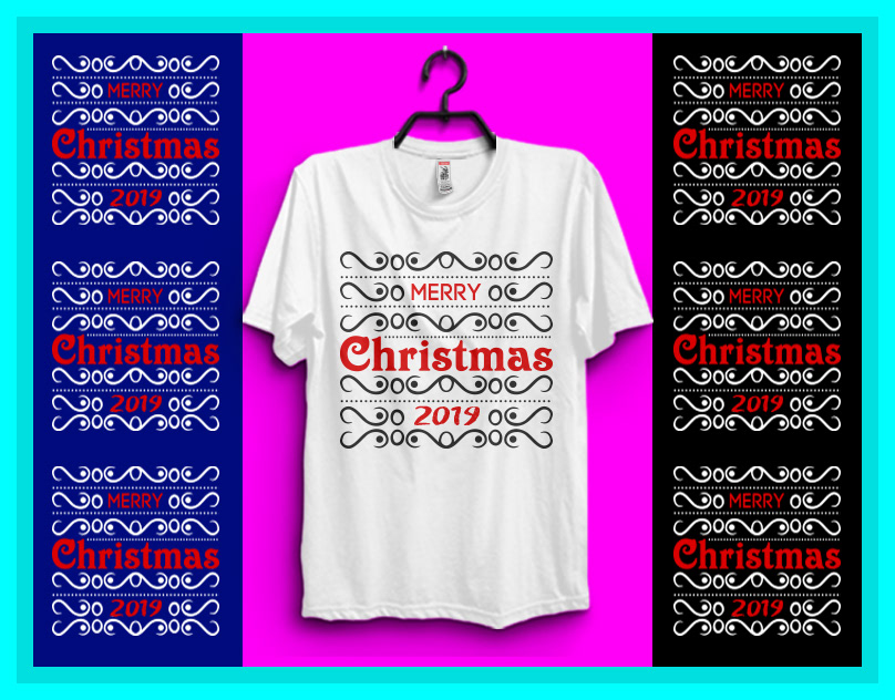 t-shirt t-shirts design germany typography   Custom Typography T-shirt Christmas Christmas T-Shirt merry