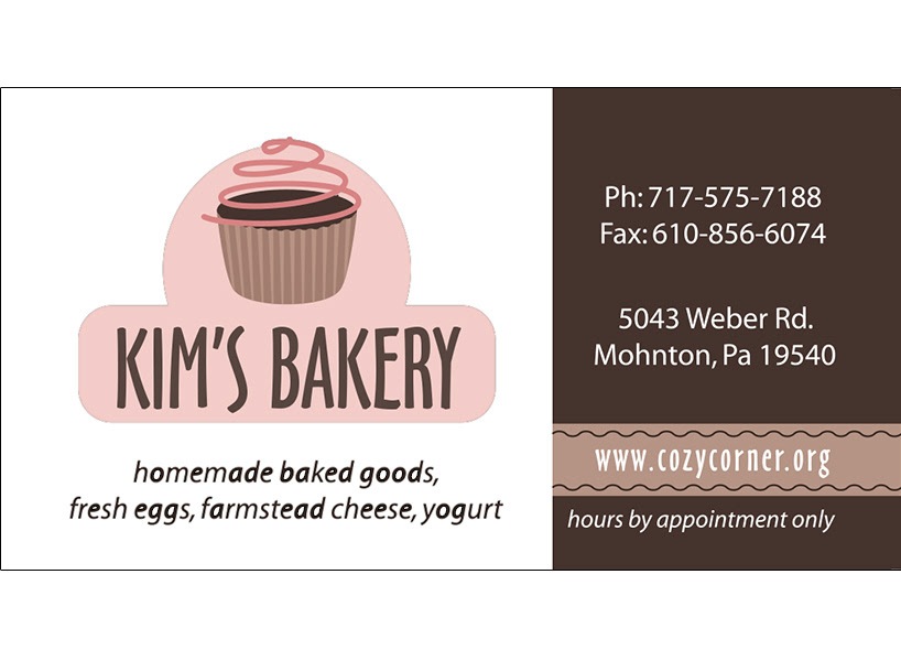 business card  cupcake bakery