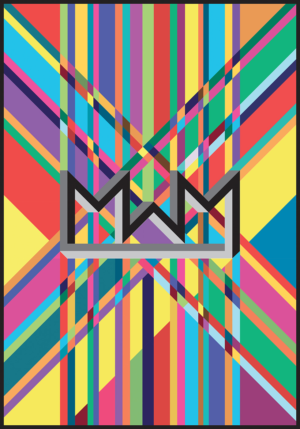 colours geometric letters poster