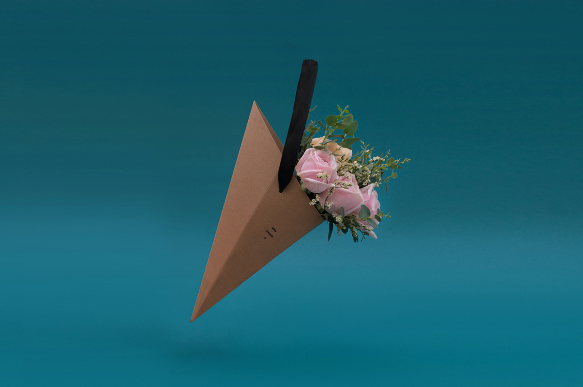 Packaging minimalist florist floral Architechtural art Love