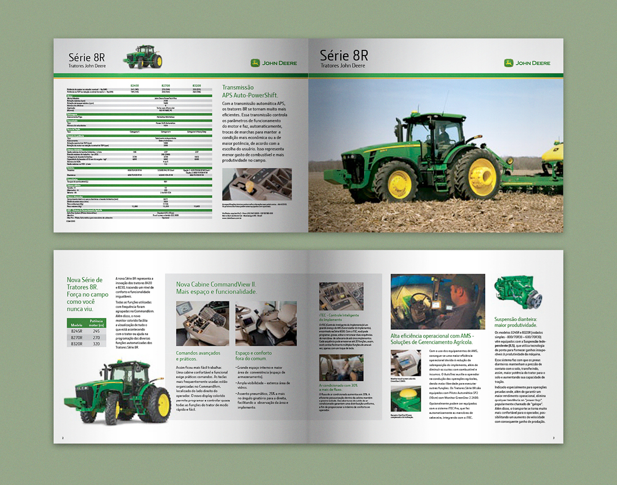 Adobe Portfolio John Deere Tractor tractors combines combine rural agriculture Agricultural