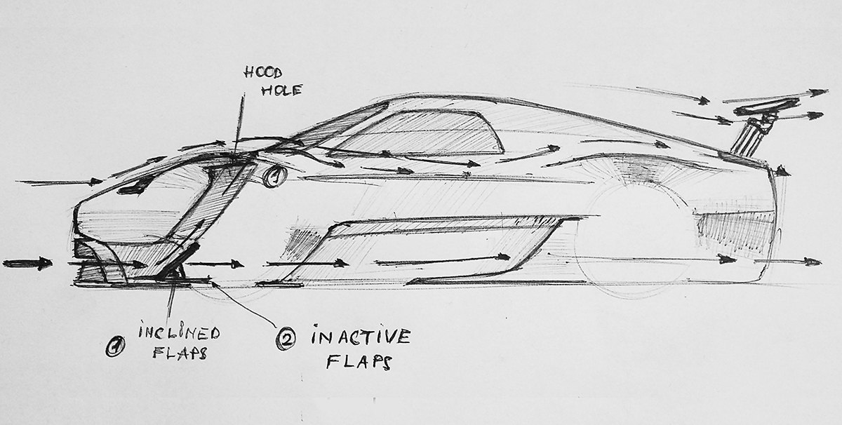 tesla car design rendering stills 3dsmax photoshop sketches industrial design 