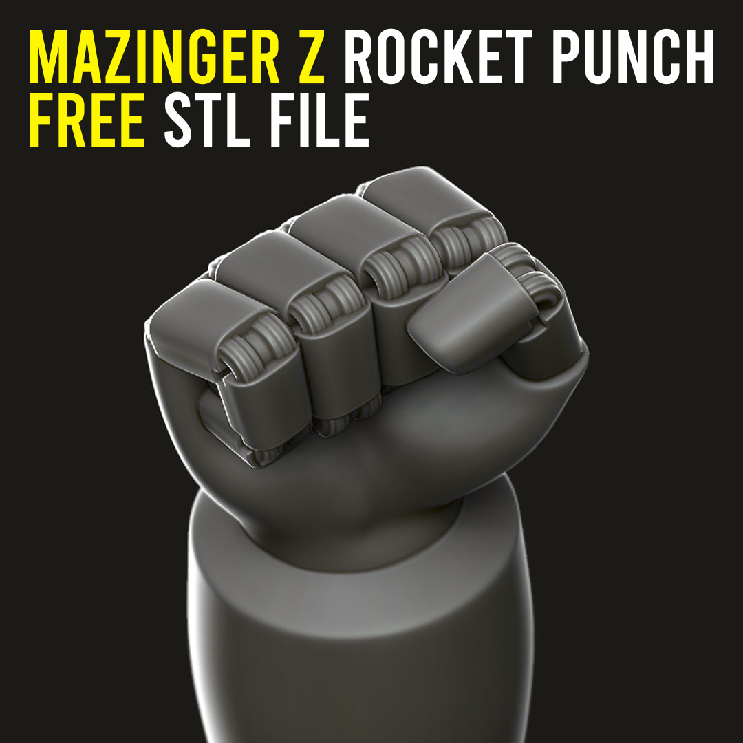 3dprint 3Dprinter 3dprinting Cults3D keychain mazinger Mazinger Z punch stl Zbrush