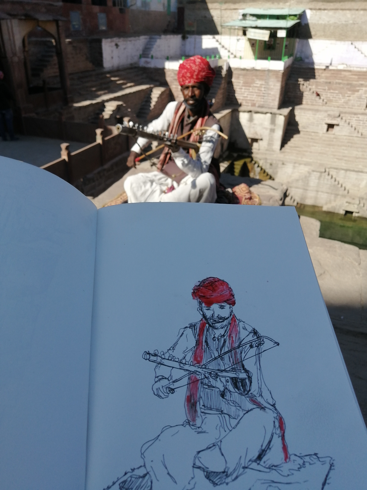 India jodhpur pen ink watercolor pen ink watercolour Rajasthan