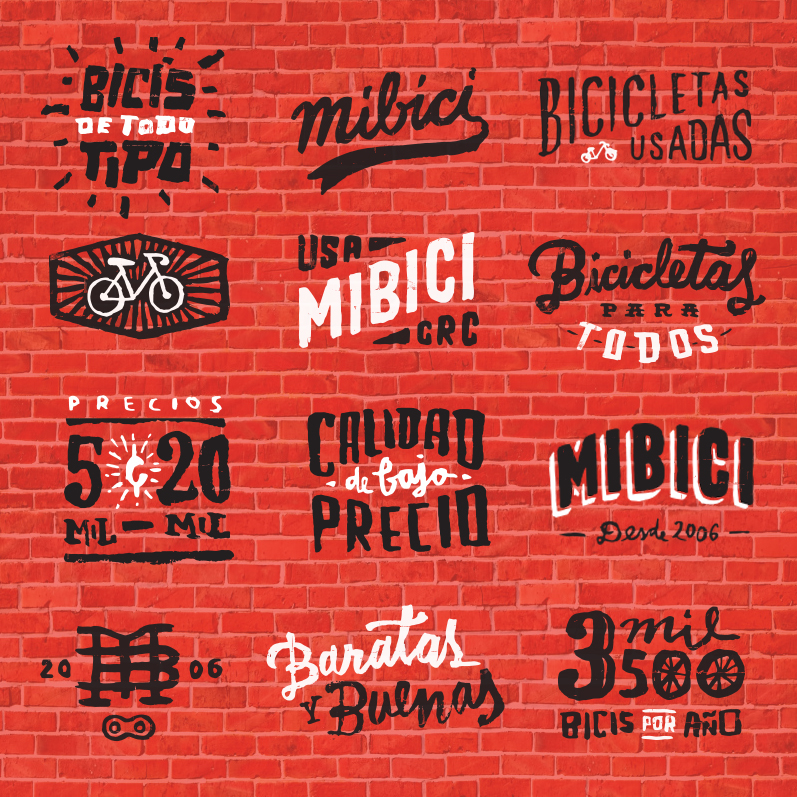 bycicle Bike mibici bicicleta non-profit usa Costa Rica reuse social bikes LatinAmerica latino lettering recycle