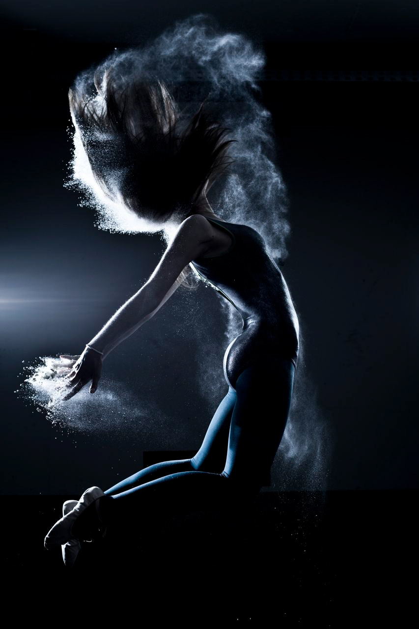 flour dust daniel von stephani erlangen germany girl sport DANCE   dark LOW key cold