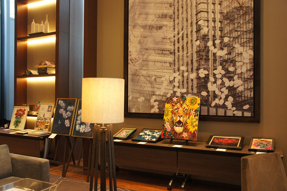 hotel art tokyo painting   luxury Interior Ascott hotelart shingapore