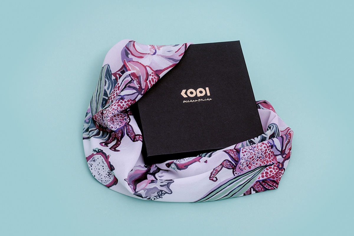 ILLUSTRATION  Fashion  scarf print textil print flower anturium