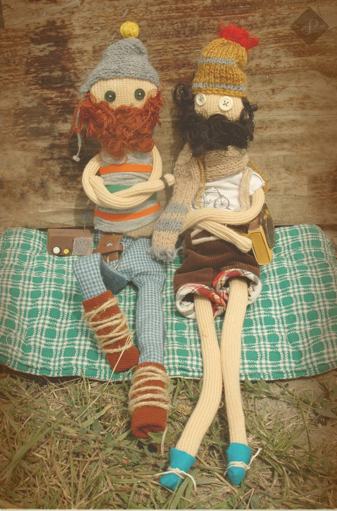Hipster toys hat handmade beard friends