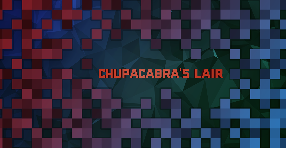Checkered Banner YouTube banner youtube brand Chupacabra Character Chupacabra illustration Low Poly Pixel art