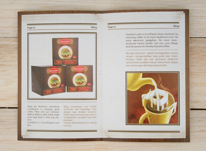 Coffee package Italy indonesia wood word brochure Direct mail Booklet exclusive premium redesign logo creative texture warm elegant Classic