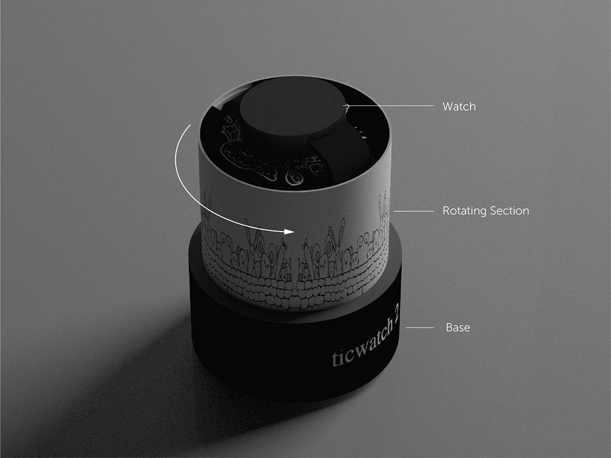 product design  display unit smartwatch Product Display Rotating platform Quick relhease
