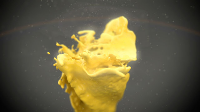Adobe Portfolio Nike  cinema 4d  Fluid  SHOE yellow