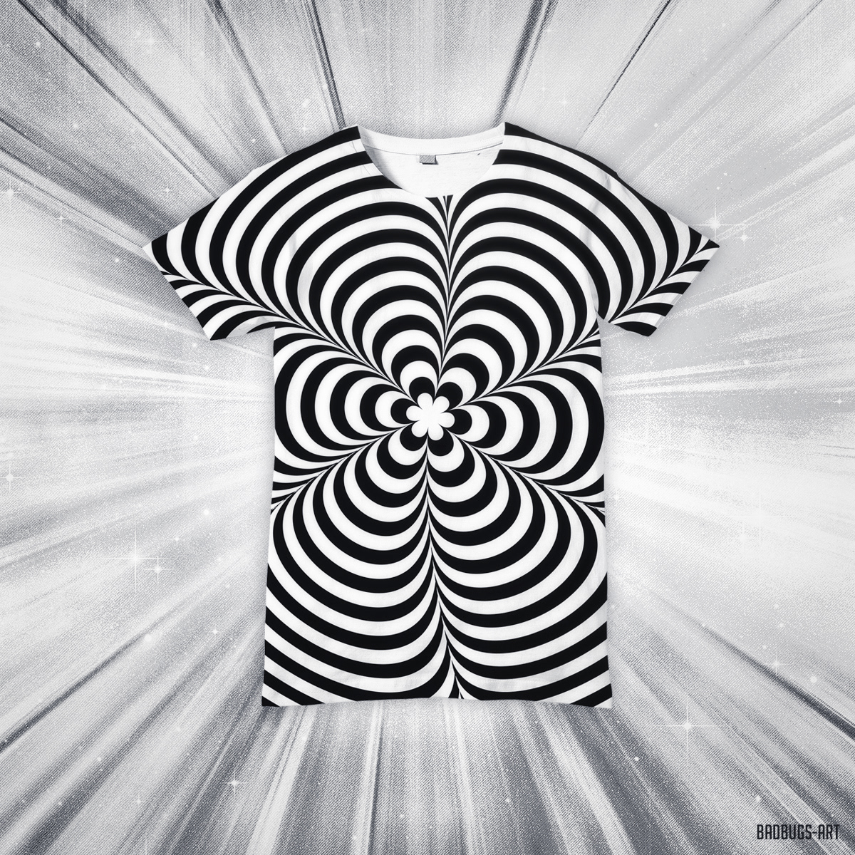 Threadless tshirt b&w Black&white optical illusion impossible art design