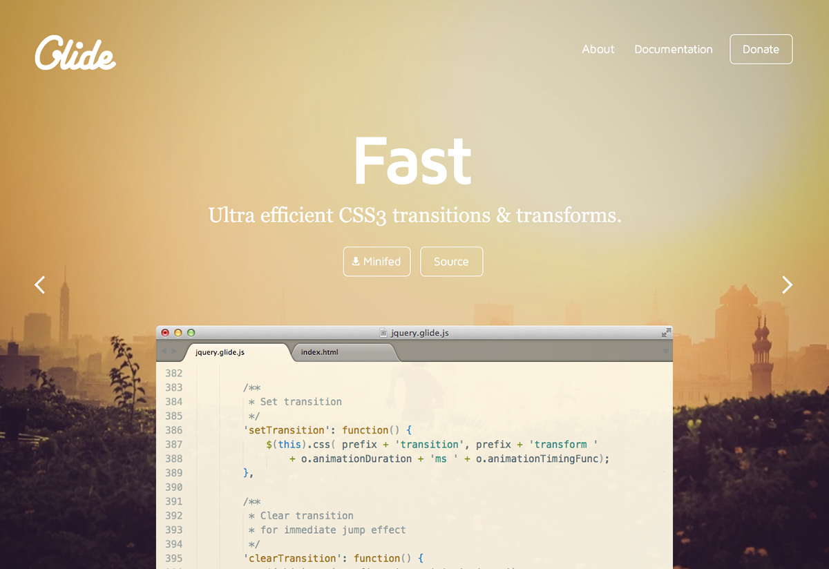 landing Website jquery JavaScript css3