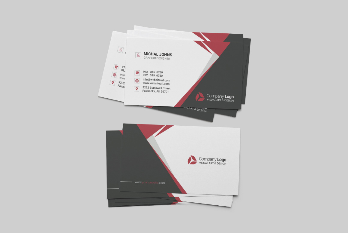 card business print Mockup mock-up corporate businesscard visiting card psd stack
