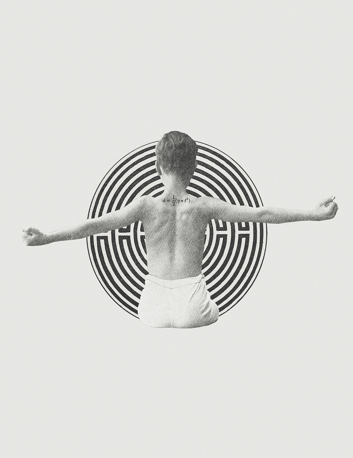 collage Collageart print minimal body circle