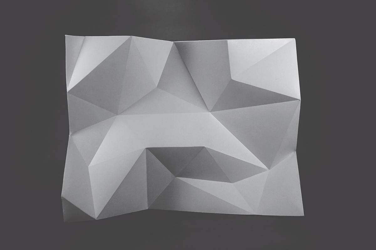 design Engineering  geometric geometry industrial design  paper paper model papercraft sculpture
