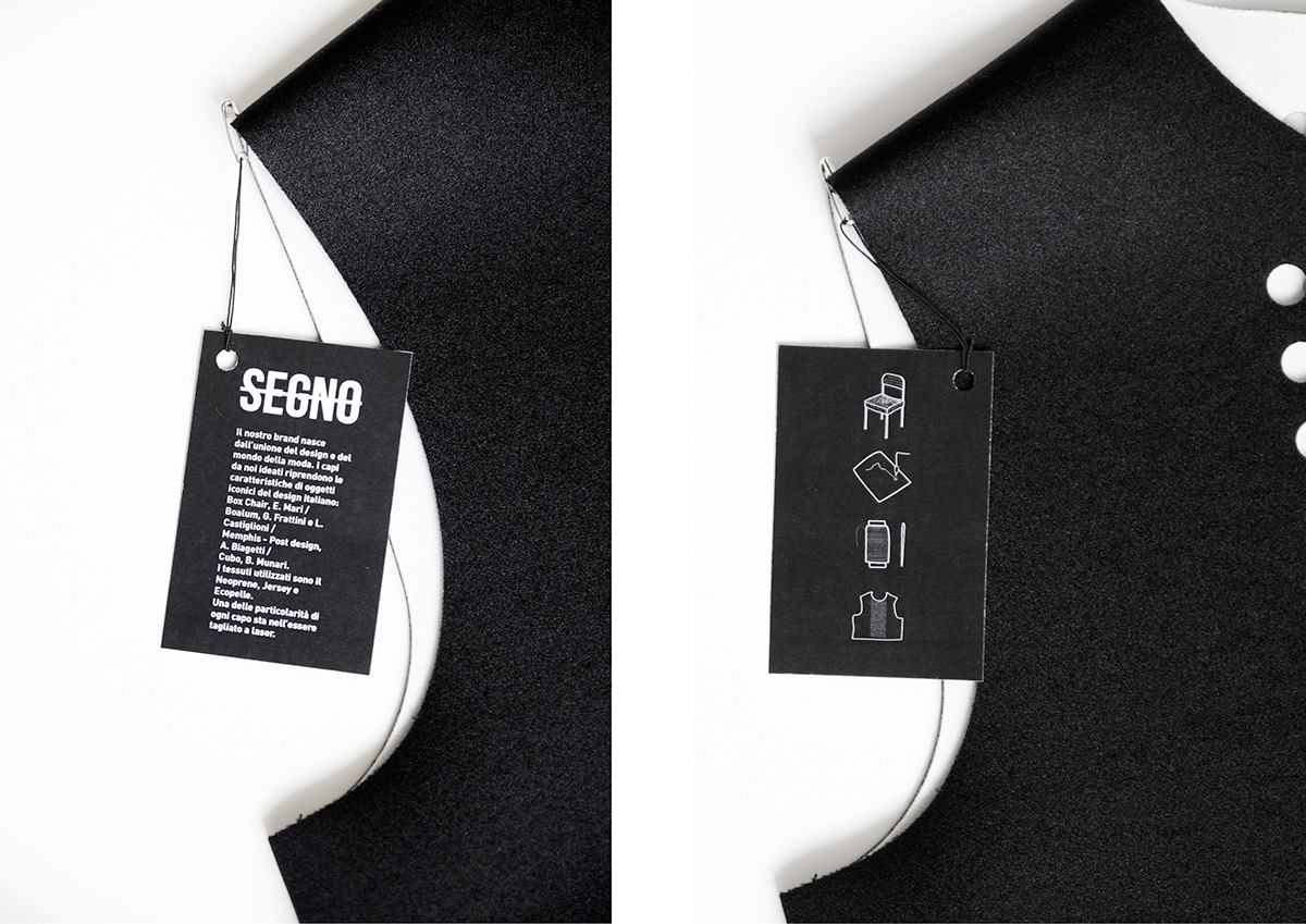 neoprene textile black White italian design Lasercut