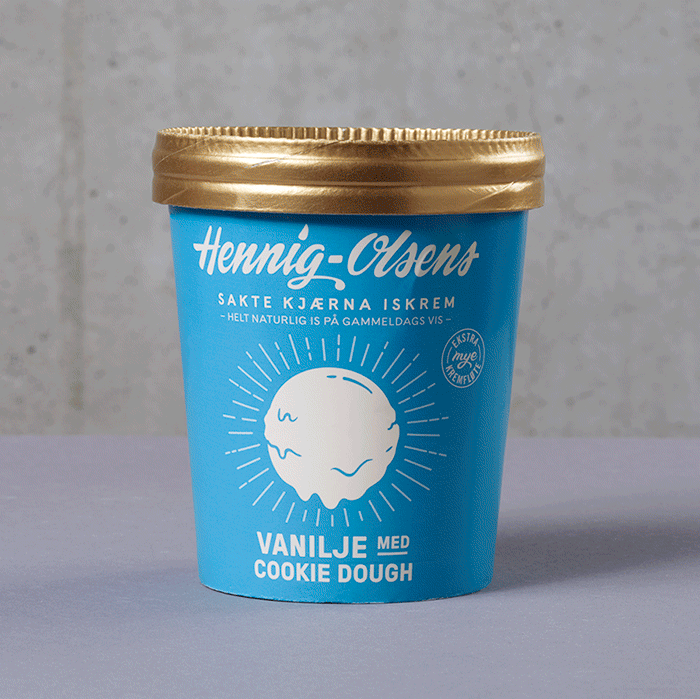 ice cream Retro Packaging packaging design Hennig-Olsen nostalgic colorful anti dessert sakte kjærna