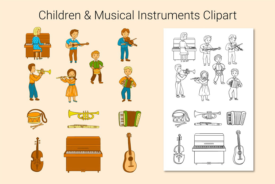 activities clip art kids Musical