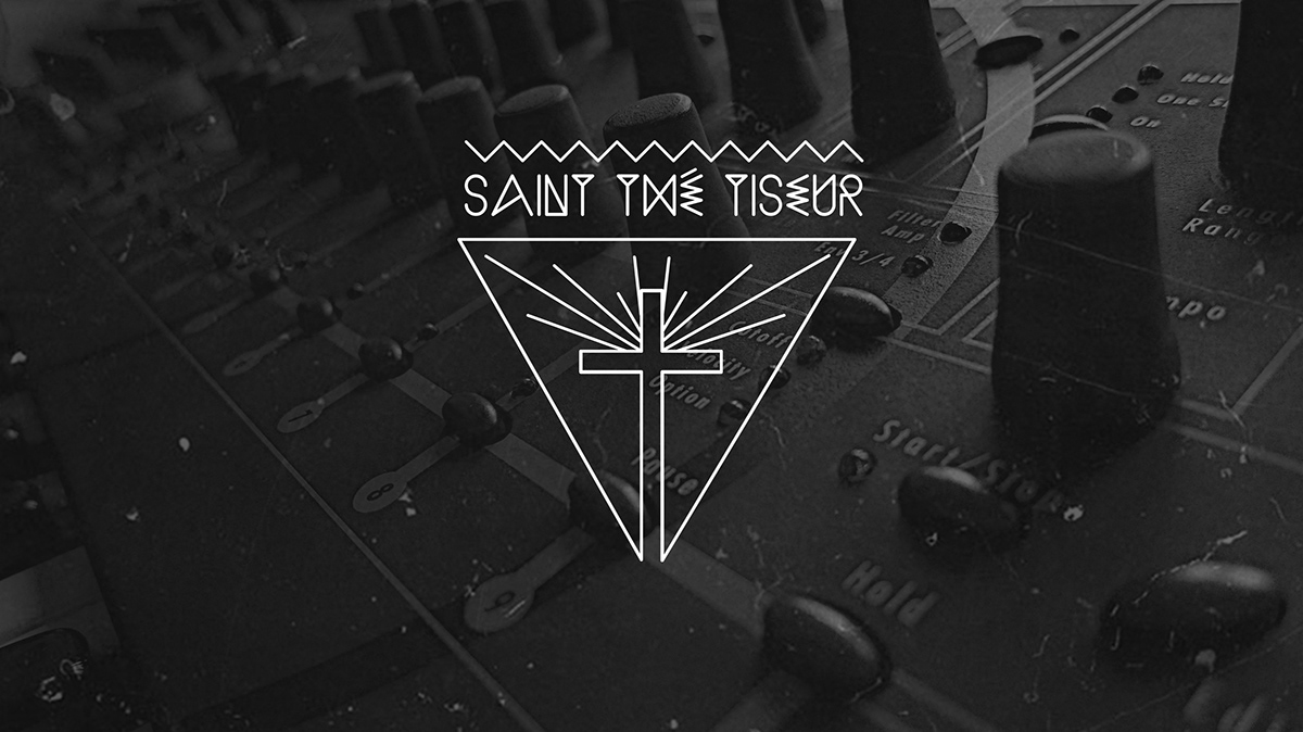 saint the Tiseur cross logo graphic design triangle hype Hipster sound techno house synthesizer