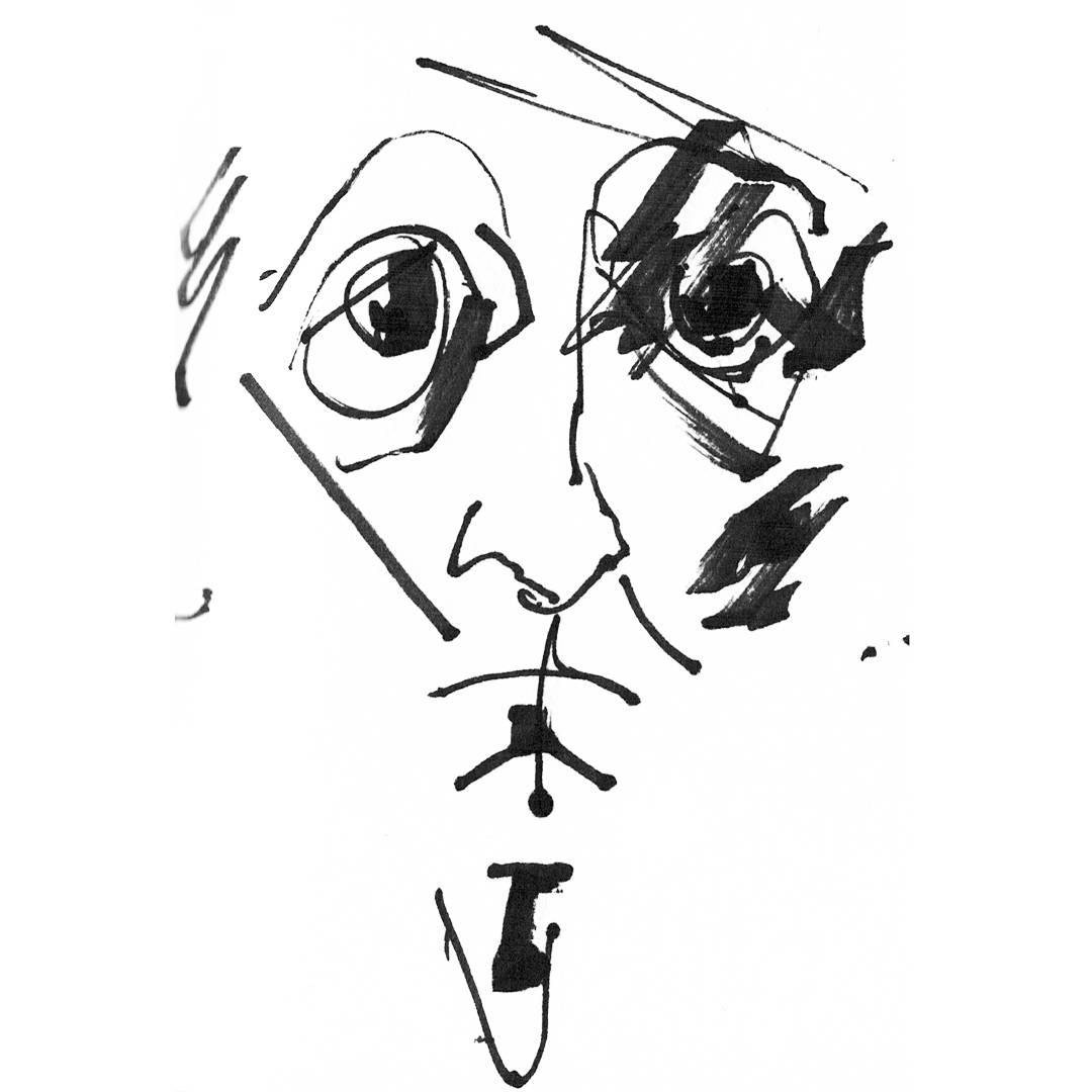 autoportrait portrait face person man Marker Expression monochrome blackandwhite sketch