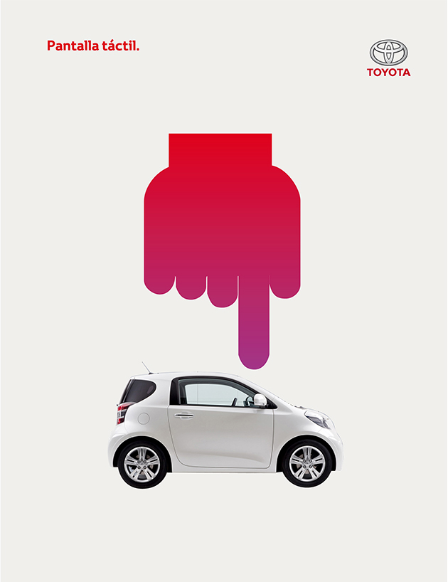 car pink icons White minimal poster print toyota small campaign Global