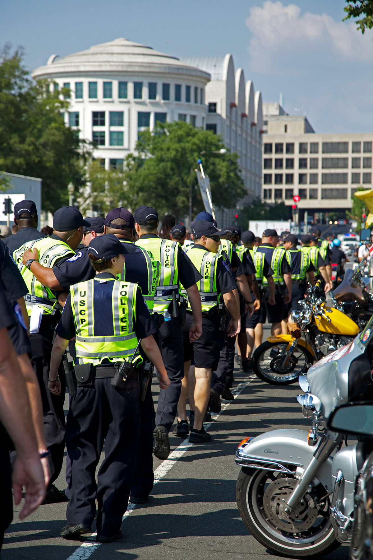 september 11th march protest rally National Mall Constitution Avenue washington dc police bikers Activists Two Million Bikers united states Capitol portrait Caitlin Faw