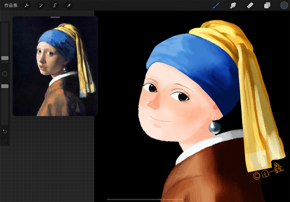 Het Meisje met de Parel ILLUSTRATION  Jan Vermeer 戴耳环的少女 插画