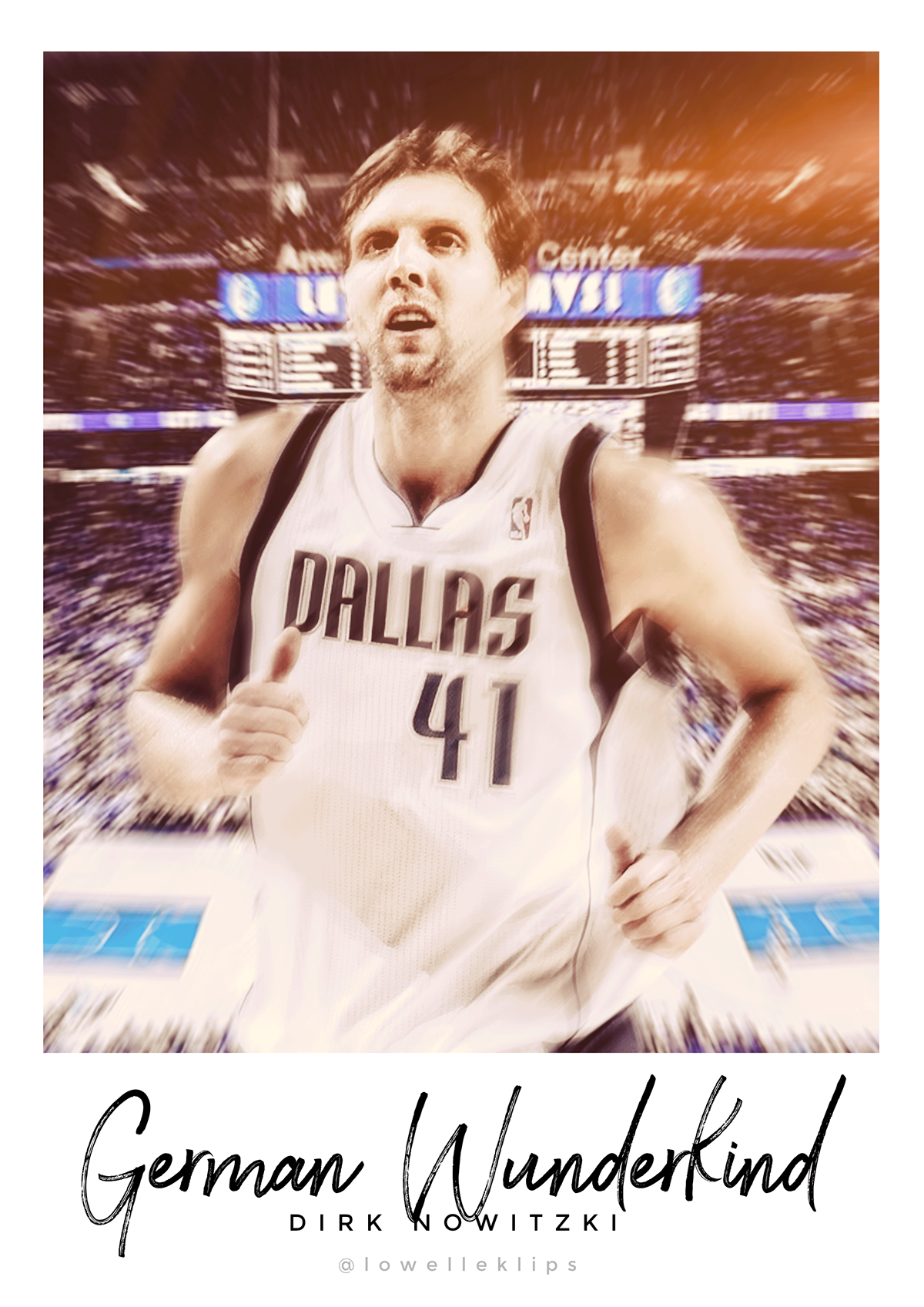 NBA Dirk nowitzki photomanipulation basketball poster PosterArt graphicdesign dallasmavericks fanart NBA2K