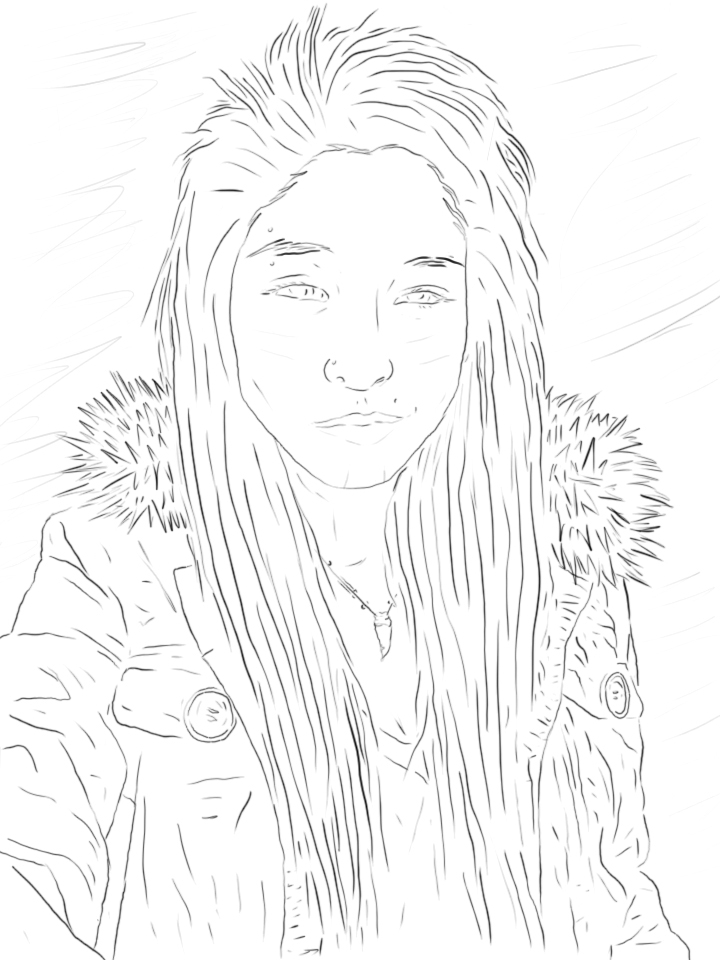 vector portrait punk rock tribal Native paint female girl Street beauty attitude face eyes jacket