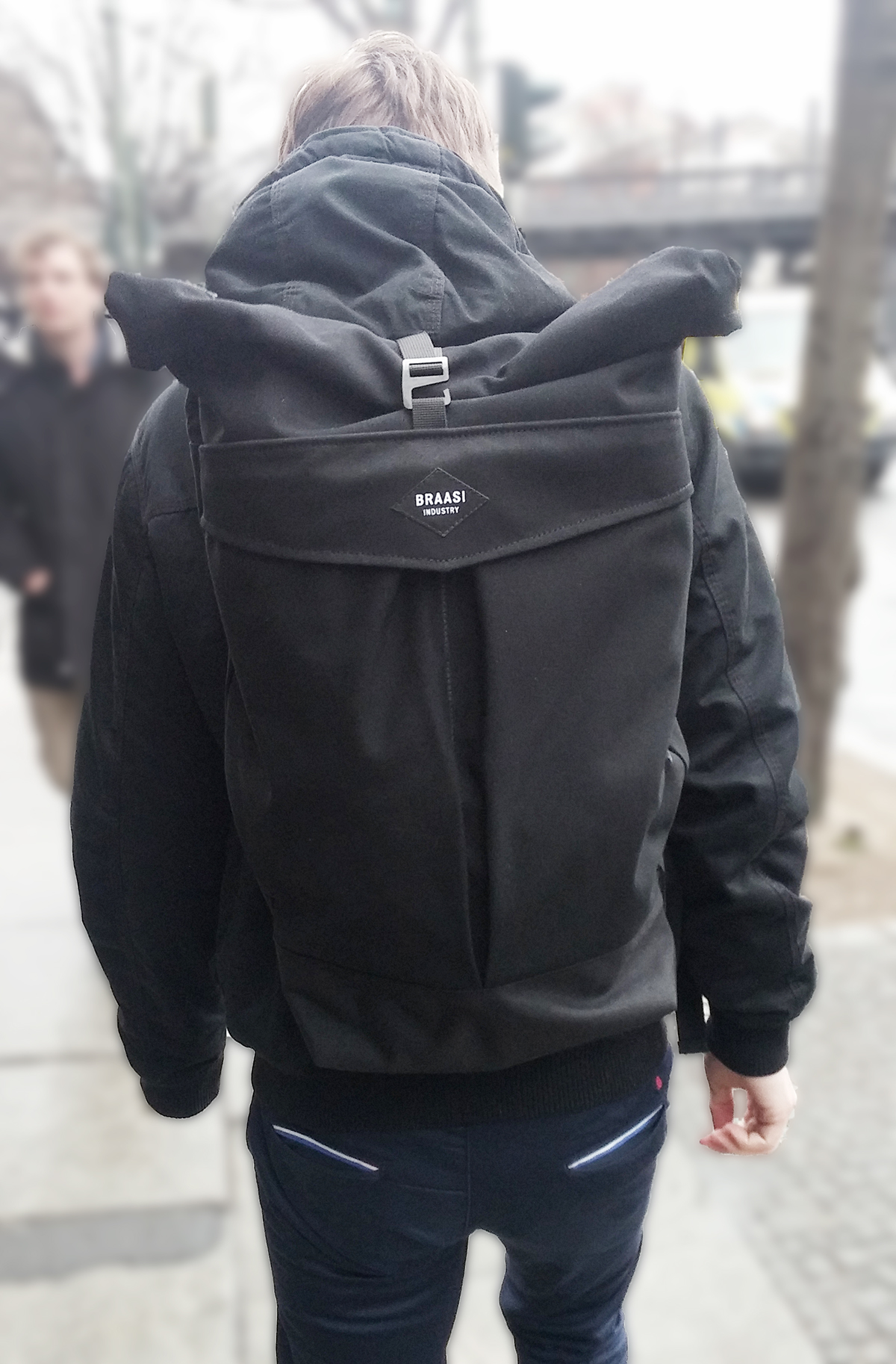 rolltop cotton backpack daypack bag braasi Rucksack waterproof Gear Carry