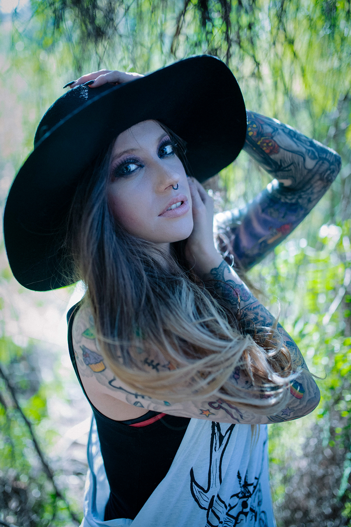 jenna kitti Sunny vsco model tattoo ink portrait natural light California girl publishing   magazine black