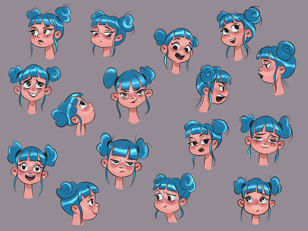 cartoon Character design  comics Digital Art  Expression Facial Expression stylised character