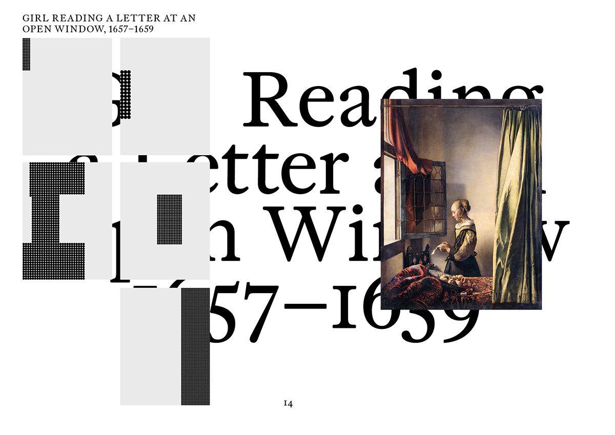 art graphic study Jan Vermeer Netherland Art Renaissance artbook Booklet editorial typography  