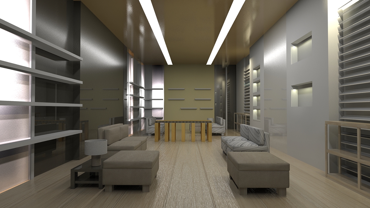 interiors lighting 3dsmax Space  spacedesign