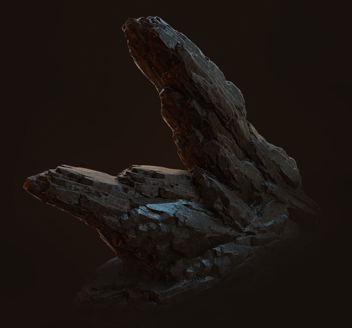 rock stone dark fantasy modular 3D CG realtime environment art texture Zbrush Quixel photoshop 3dsmax