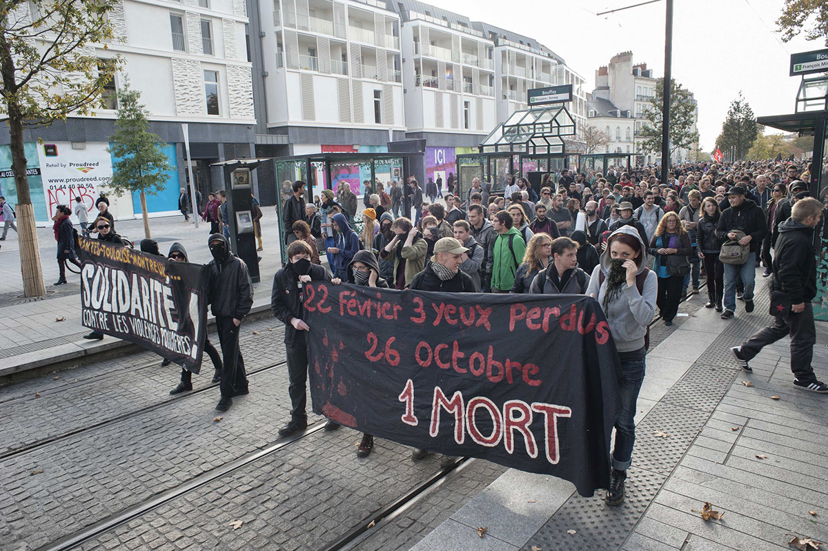 Nantes police violence portest march reportage france KforC