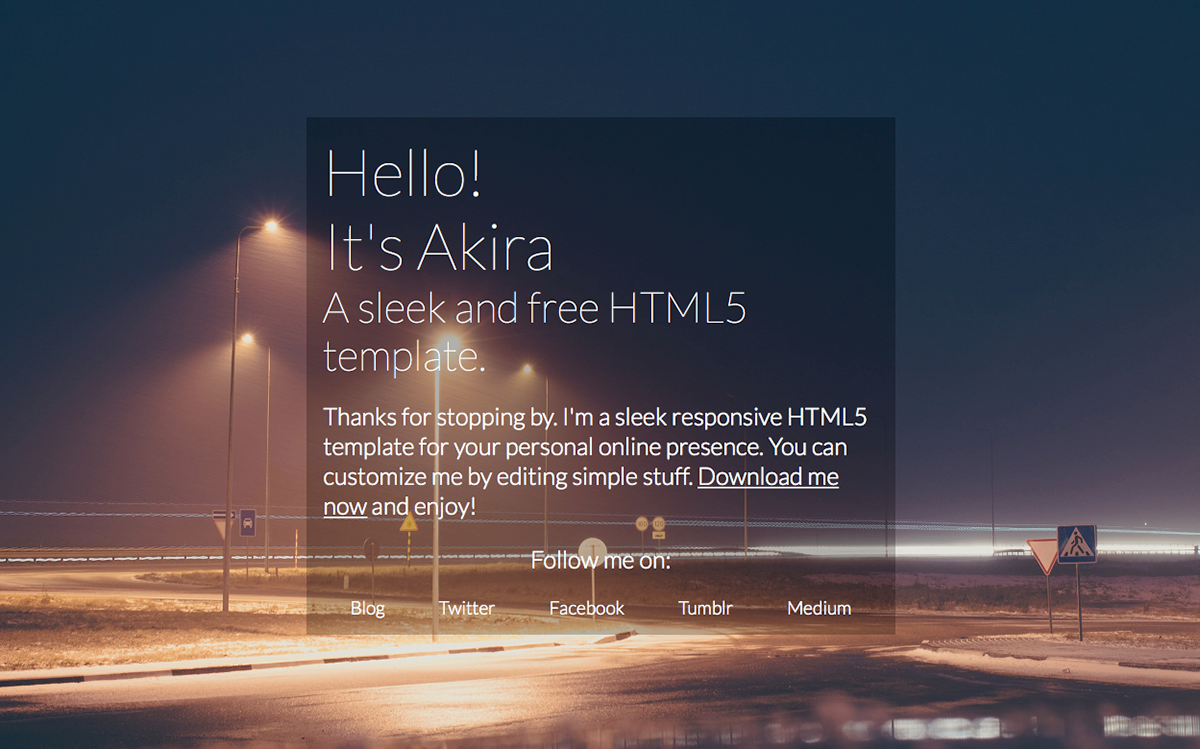 html5 css template free