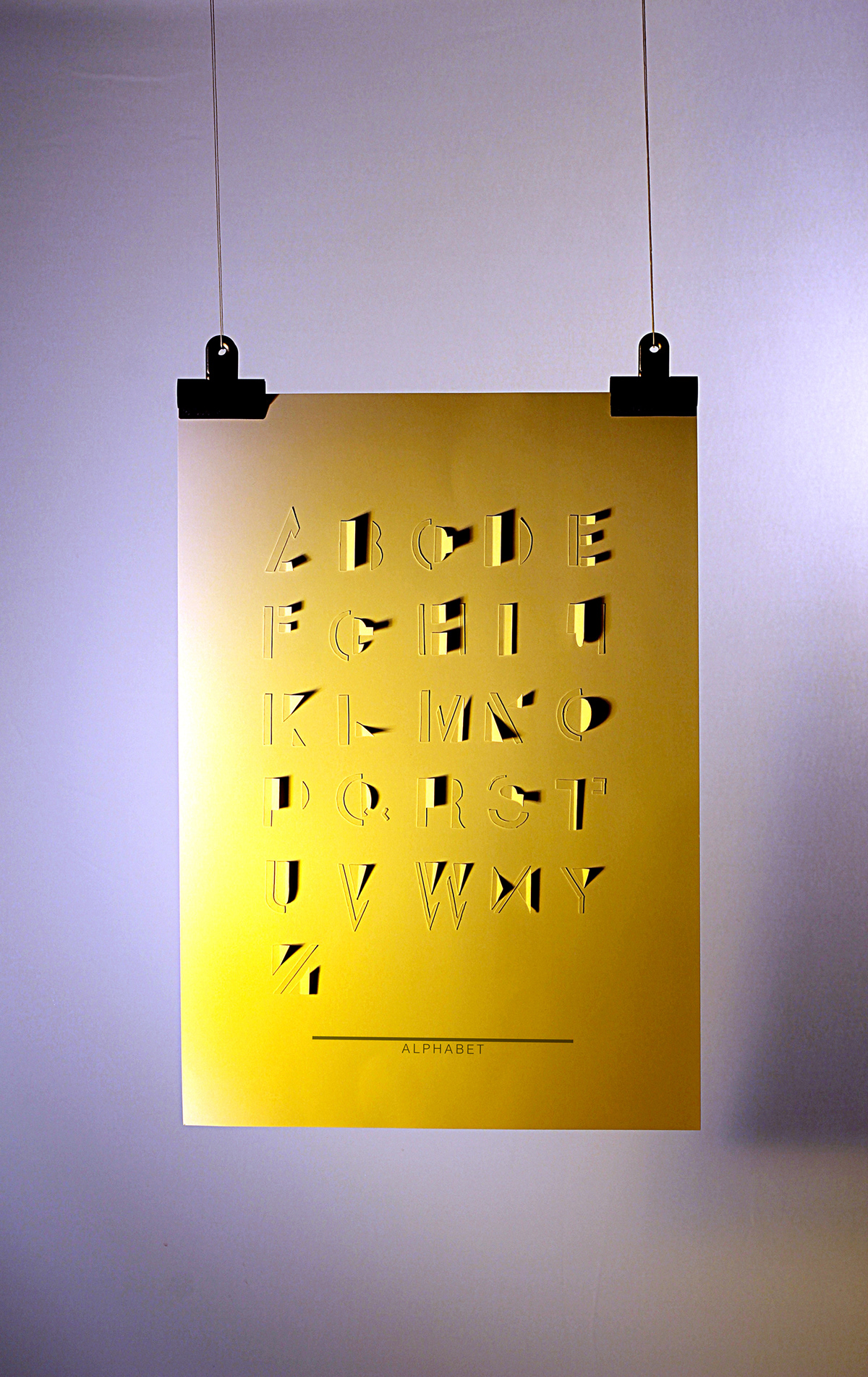 helvetica type font paper craft shadow lighting gels lines shapes Typeface alphabet colour Shadows