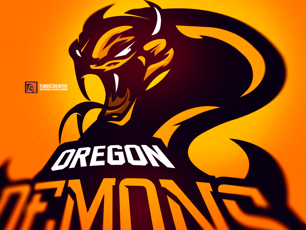 logo Mascot snake sports design demon