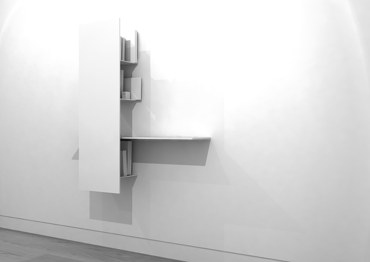 furniture design minimalist Minimalism Shelving storage bauhaus White black