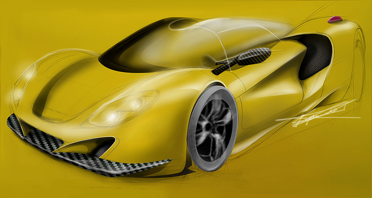 sketching rendering product design  Automotive design industrial design  ILLUSTRATION  car design