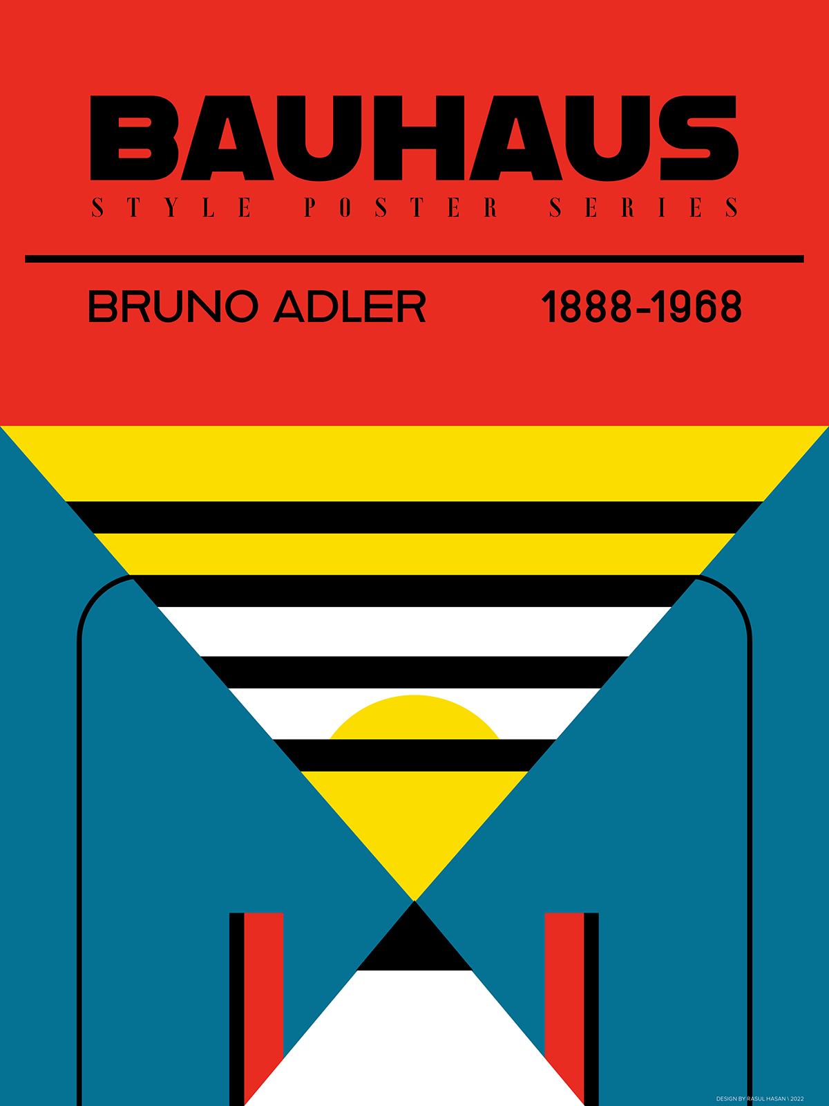 art school bauhaus design geometric poster vintage walter gropius weimar