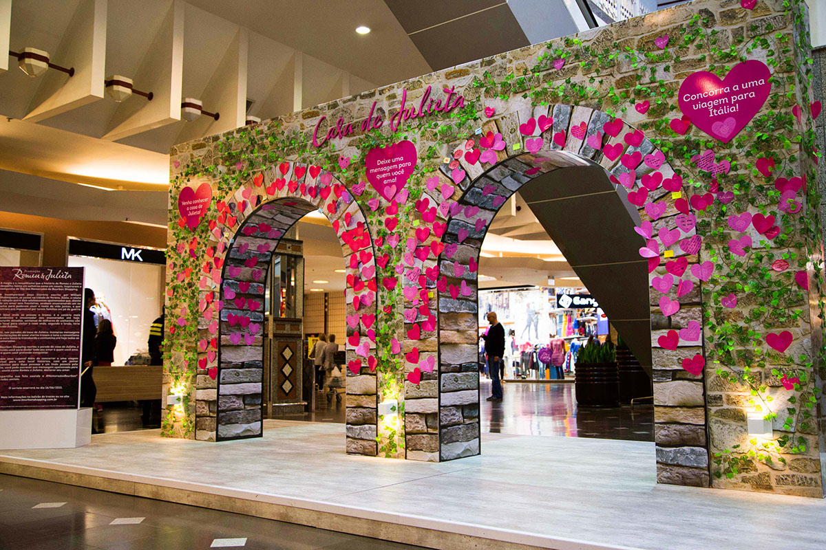 design Design Experience campanhas Dia dos namorados casa de julieta arcos Valentine's Day campaign Shopping mall