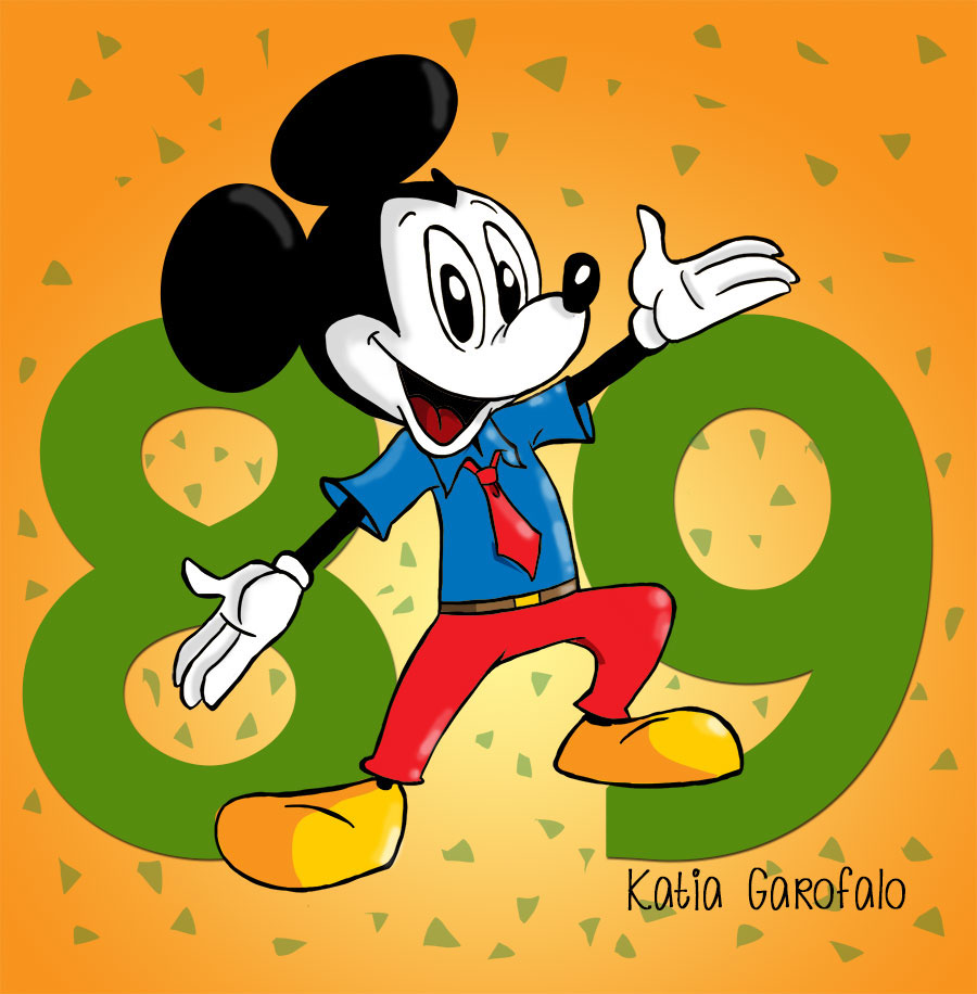 Katia Garofalo mickey mouse Topolino Walt Disney happy birthday digital painting ILLUSTRATION 