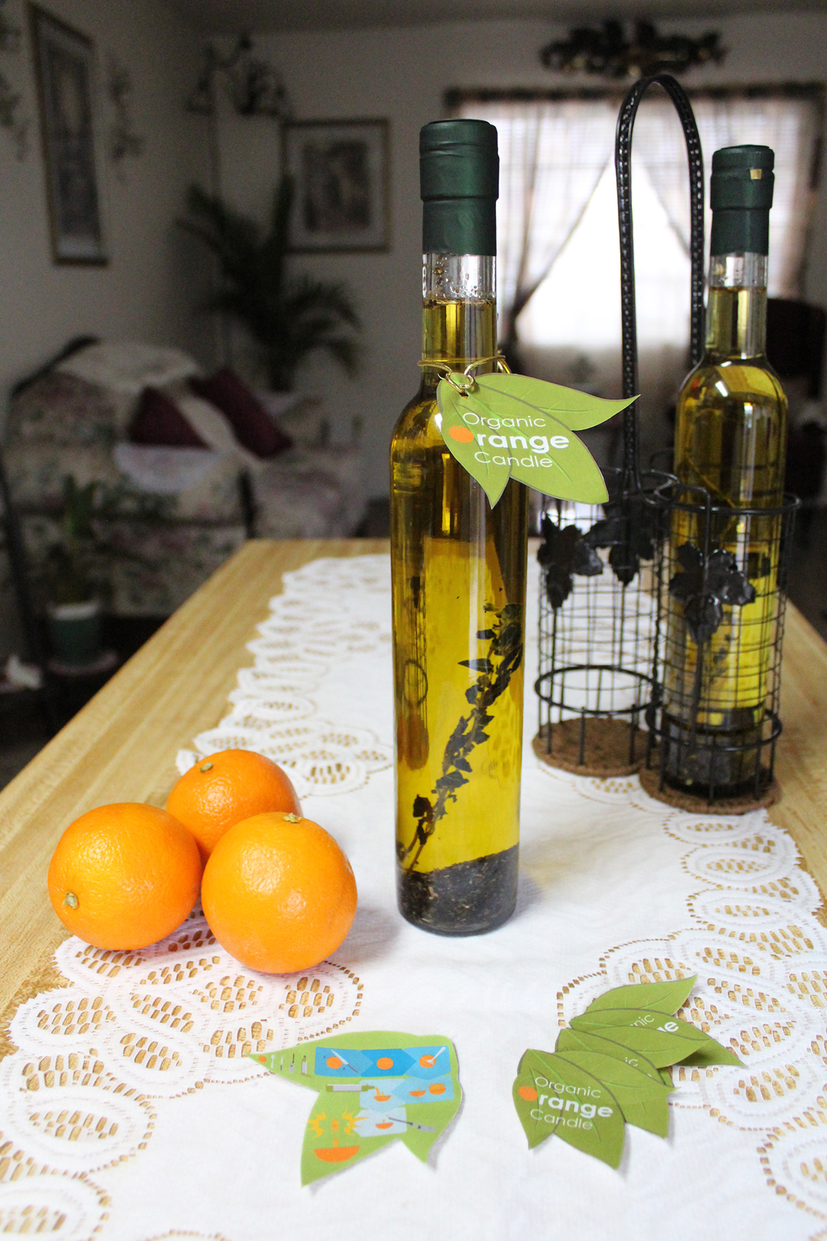 san francisco SANFRAN California usa flat geometric simple organic DIY orange candle Olive Oil vector instructions