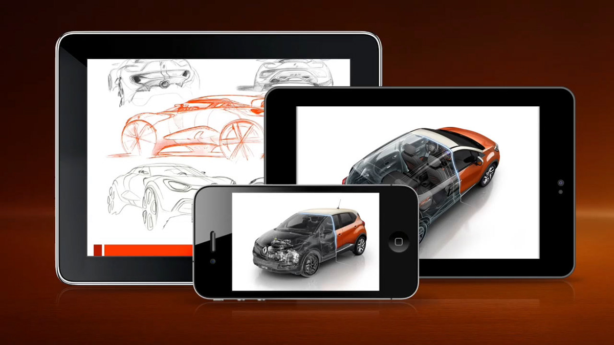 renault car motion teaser iPad application