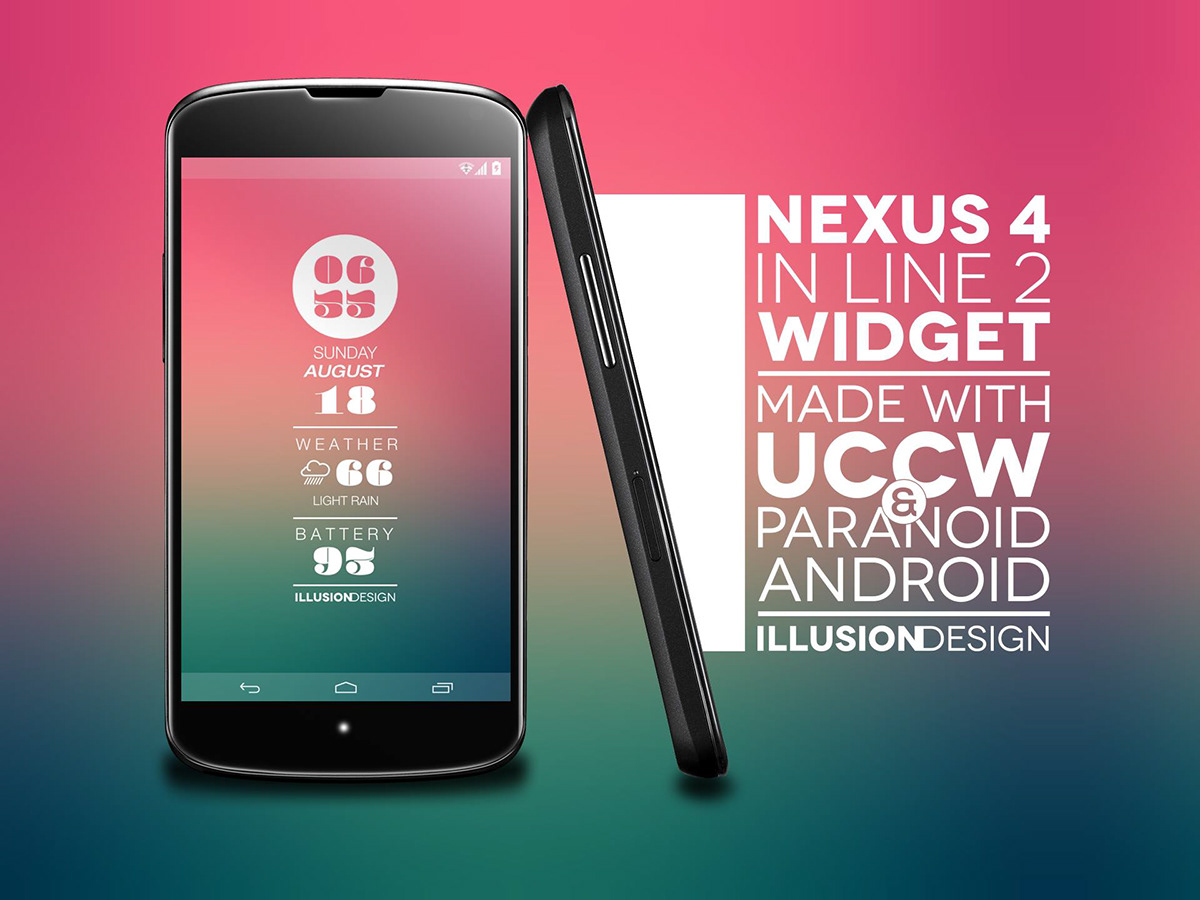 android uccw wallpaper widget nexus Nexus 4 N4 screenshot HANDHELDS Customise